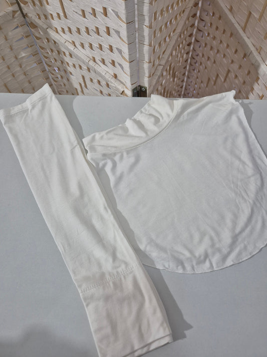 Neck Cover + Sleeves (SET) White